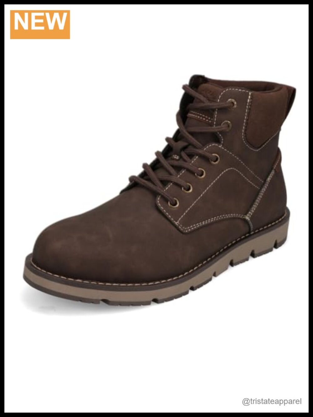 Dustin Rugged Casual Faux Leather Lace Up Ankle Boot